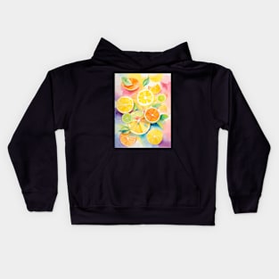 Fresh Citrus Slices Kids Hoodie